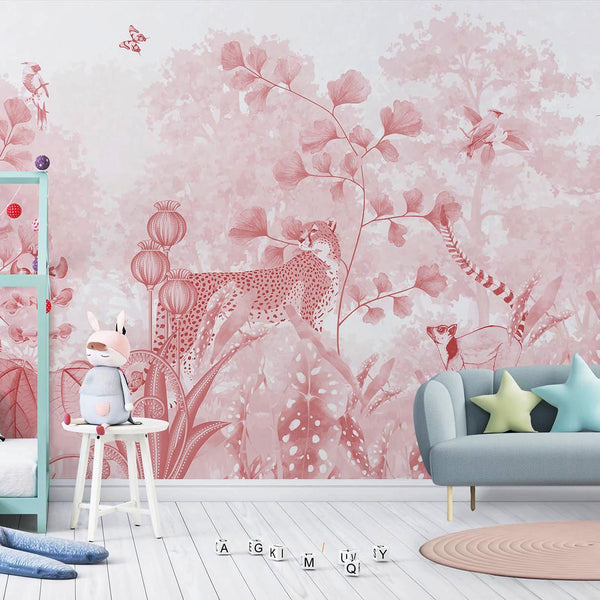 LE ZOO | LAWN | BLUSH | WALLPAPER