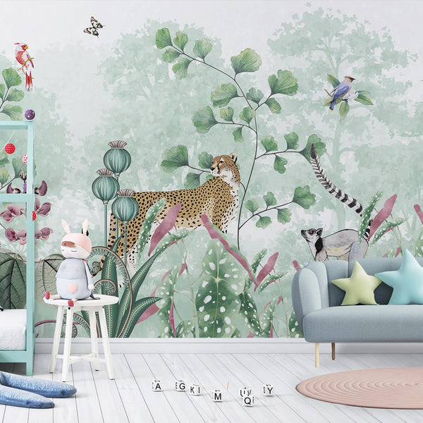 LE ZOO | LAWN | MINT | WALLPAPER