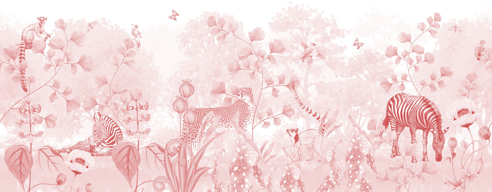 LE ZOO | LAWN | BLUSH | WALLPAPER