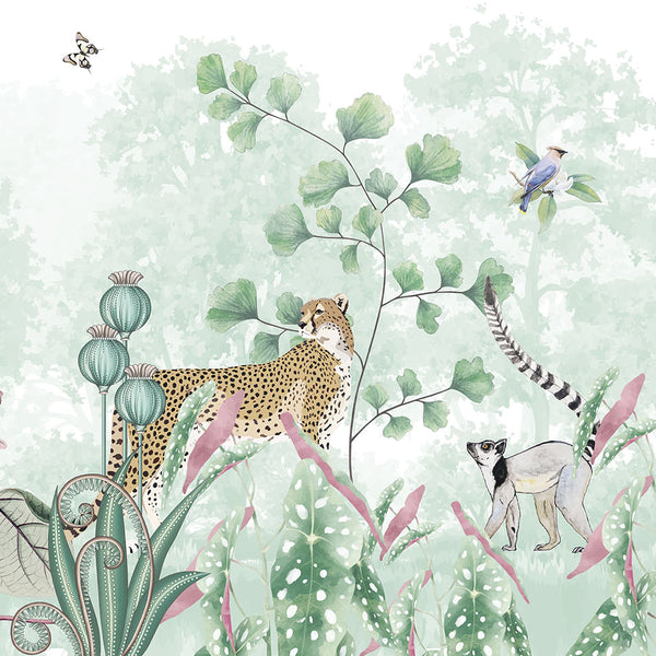 LE ZOO | LAWN | MINT | WALLPAPER
