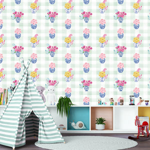 GINGER BOX | LAWN | MINT | WALLPAPER