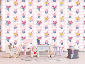 GINGER BOX | LAWN | BLUSH | WALLPAPER