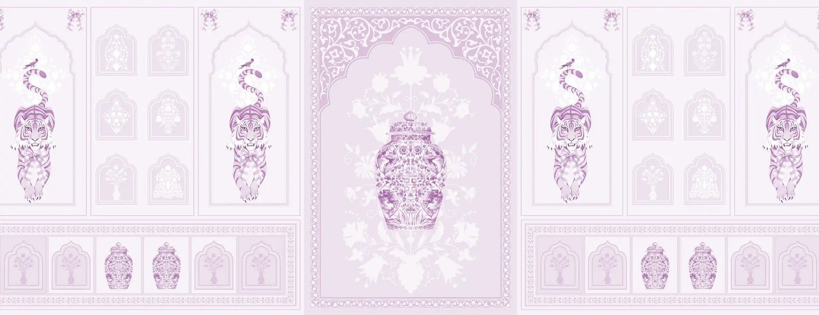 SHER KHAN | LAWN | MAUVE | WALLPAPER