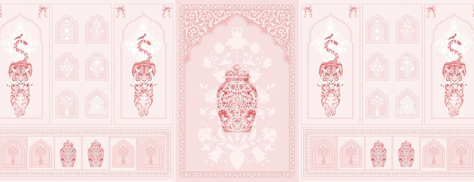 SHER KHAN | LAWN | BLUSH | WALLPAPER | NEW IN
