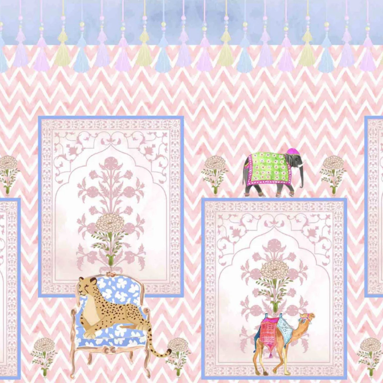 KARAVAAN | LAWN | BLUSH | WALLPAPER | NEW IN