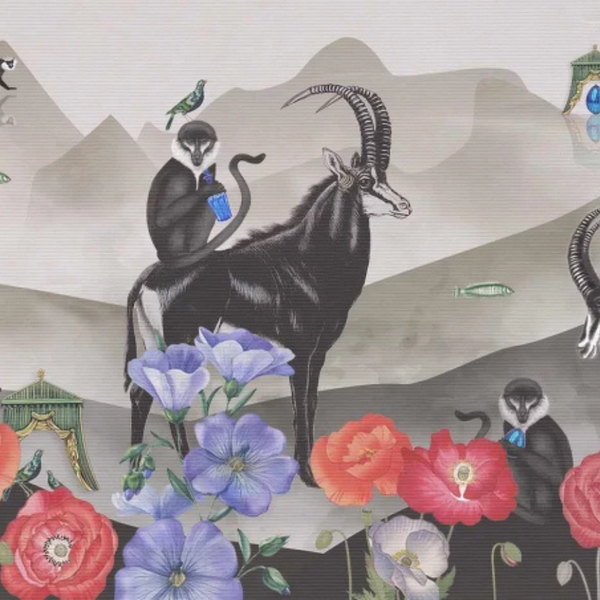 Call After Eight | Shantung | Spring | Wallpaper