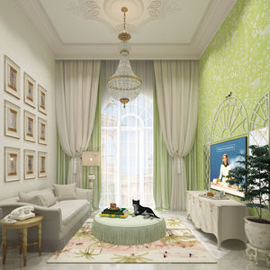 Bahaar | Gauze  | Lime | Wallpaper