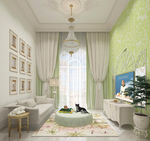 Bahaar | Gauze  | Lime | Wallpaper