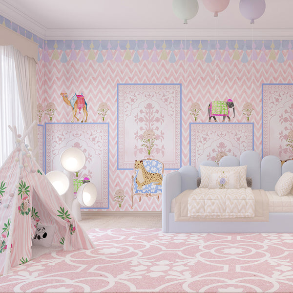 KARAVAAN | LAWN | BLUSH | WALLPAPER | NEW IN