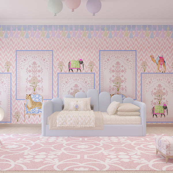 KARAVAAN | LAWN | BLUSH | WALLPAPER | NEW IN