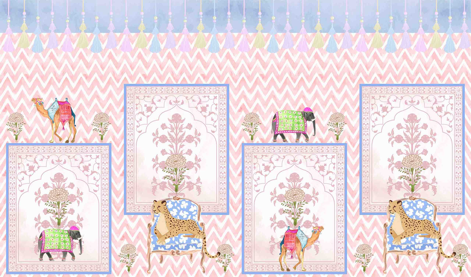 KARAVAAN | LAWN | BLUSH | WALLPAPER | NEW IN