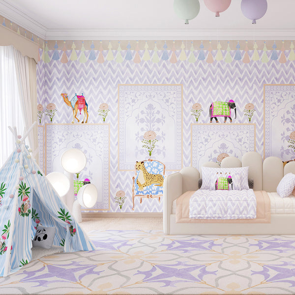 KARAVAAN | LAWN | MAUVE | WALLPAPER | NEW IN