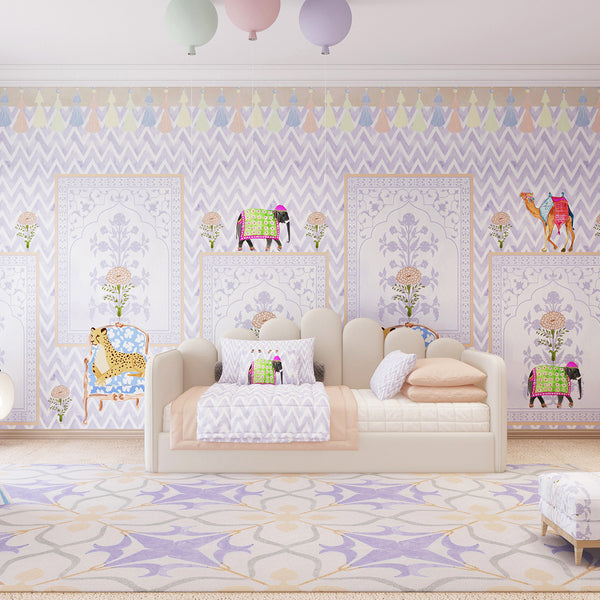 KARAVAAN | LAWN | MAUVE | WALLPAPER | NEW IN