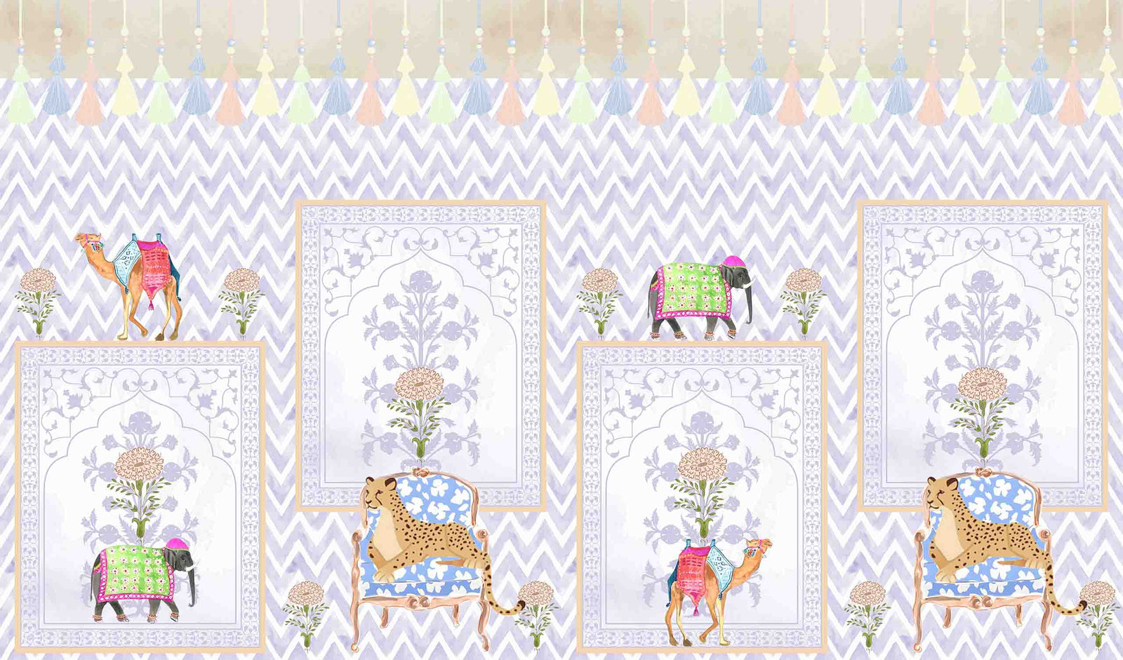 KARAVAAN | LAWN | MAUVE | WALLPAPER | NEW IN