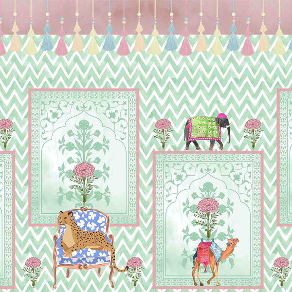 KARAVAAN | LAWN | MINT | WALLPAPER | NEW IN