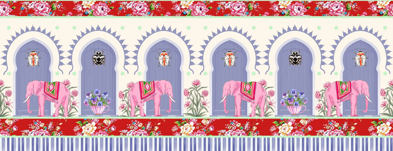 AANGAN | LAWN | MAUVE | WALLPAPER | NEW IN