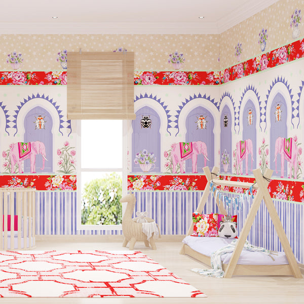 AANGAN | LAWN | MAUVE | WALLPAPER | NEW IN