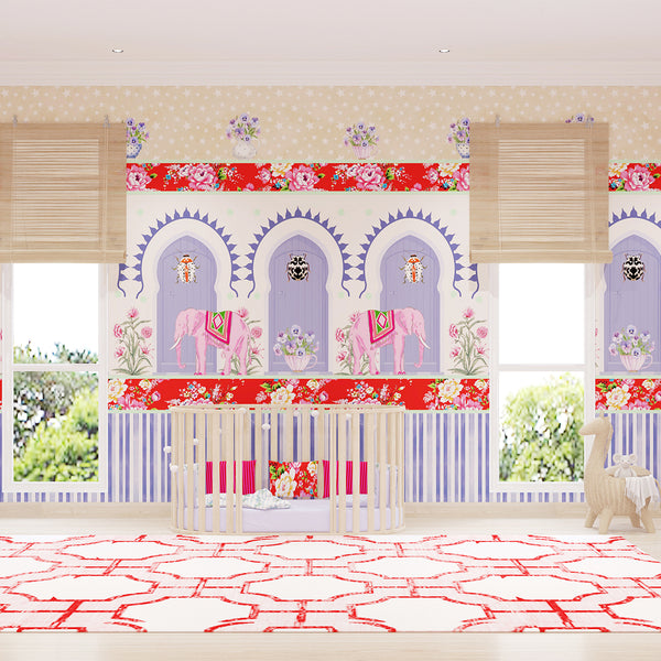 AANGAN | LAWN | MAUVE | WALLPAPER | NEW IN