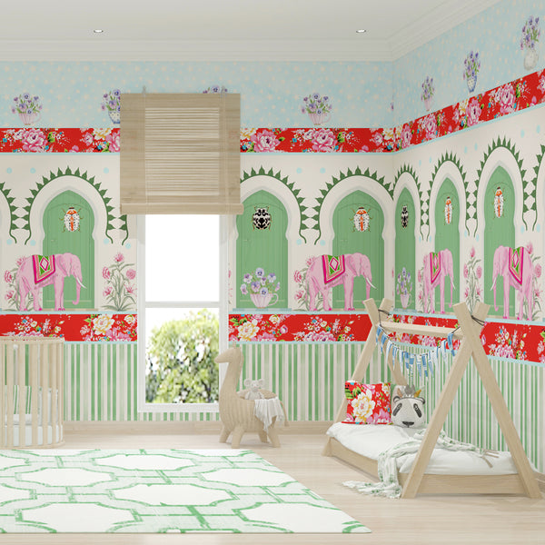 AANGAN | LAWN | MINT | WALLPAPER | NEW IN