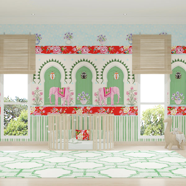 AANGAN | LAWN | MINT | WALLPAPER | NEW IN