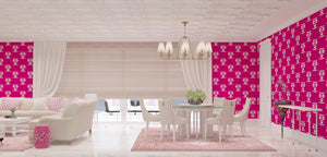 Chintamani | Gauze  | Fuschia | Wallpaper