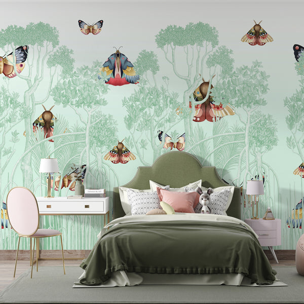 FOREST | LAWN | MINT | WALLPAPER