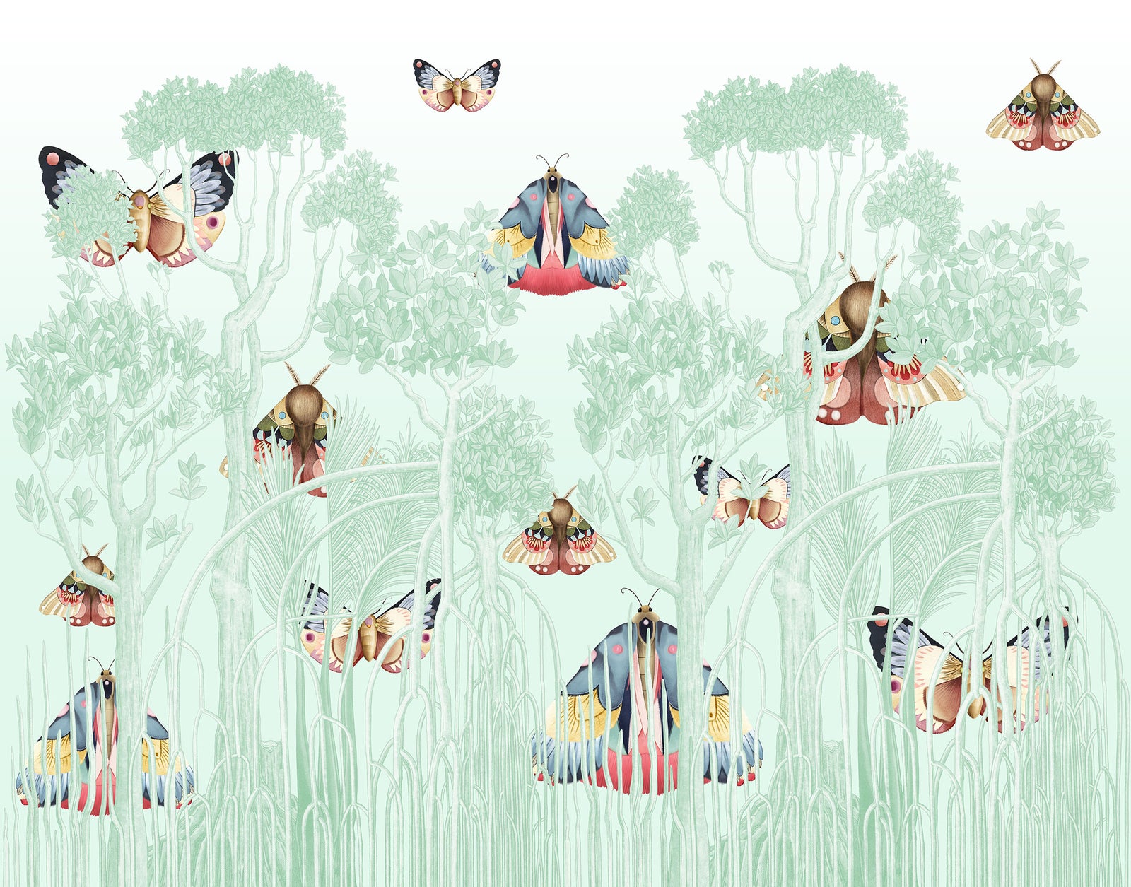 FOREST | LAWN | MINT | WALLPAPER