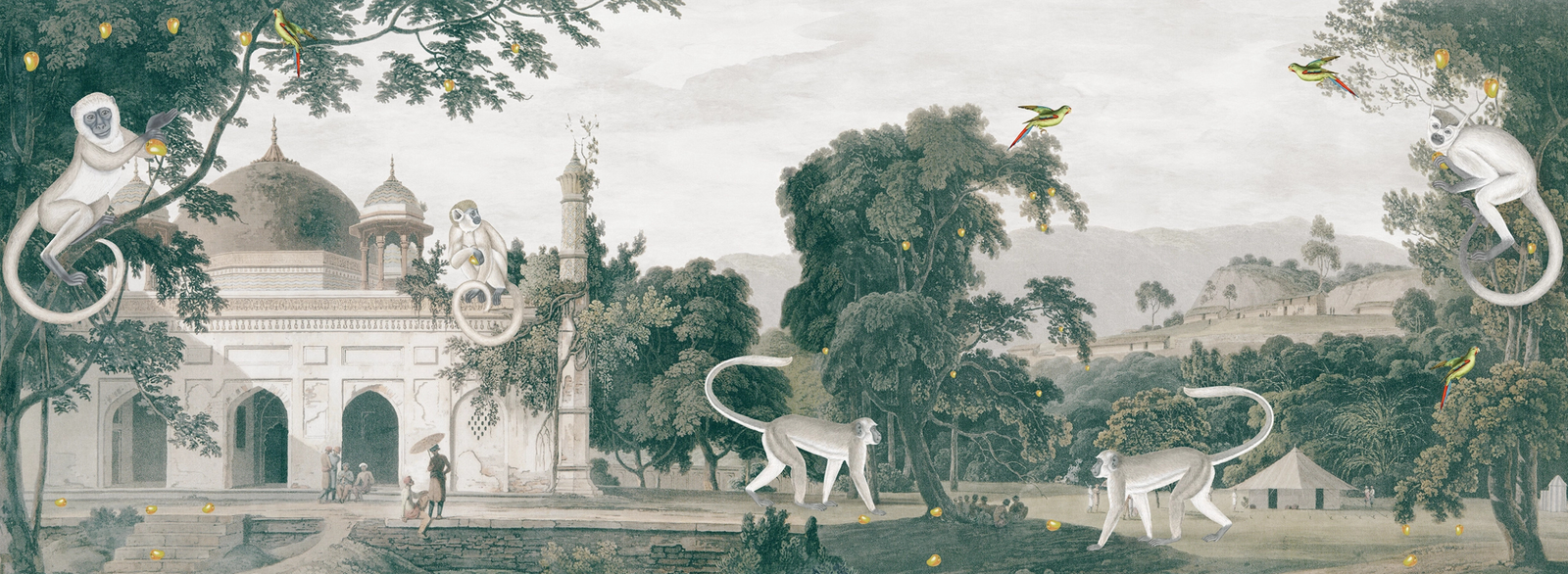 Langoor Mahal | Gauze | Spring | Wallpaper