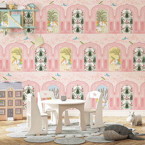 HIDE & SEEK | LAWN | BLUSH | WALLPAPER