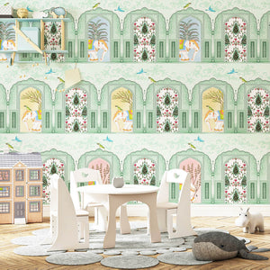 HIDE & SEEK | LAWN | MINT | WALLPAPER