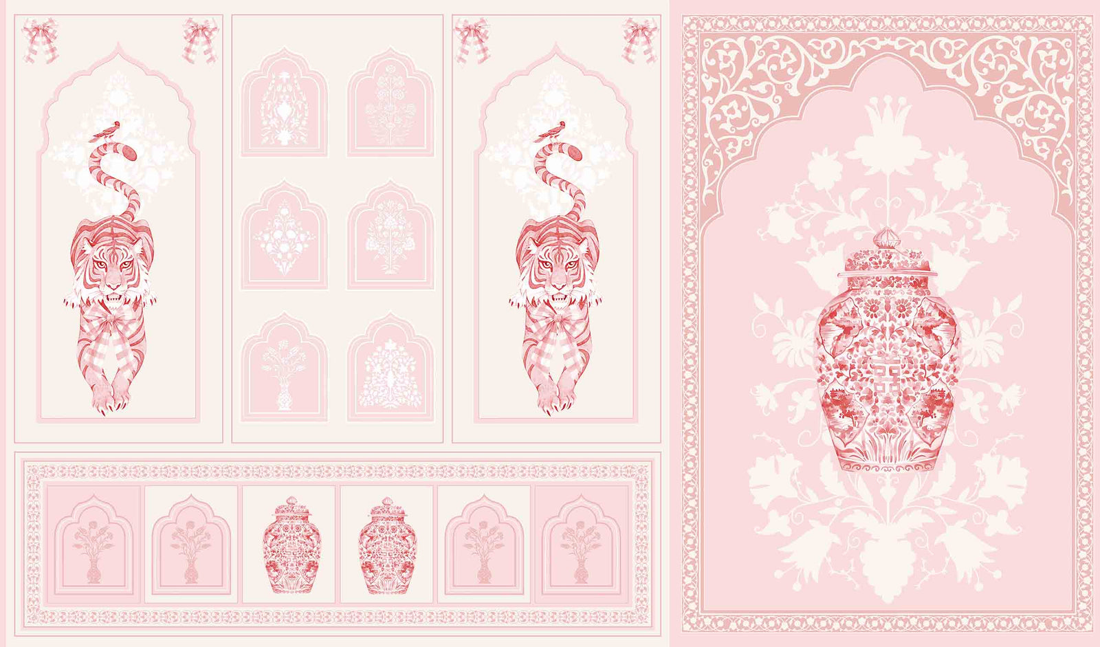 SHER KHAN | LAWN | BLUSH | WALLPAPER | NEW IN