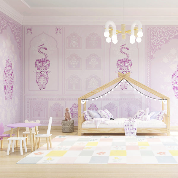 SHER KHAN | LAWN | MAUVE | WALLPAPER | NEW IN