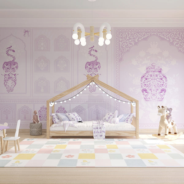 SHER KHAN | LAWN | MAUVE | WALLPAPER | NEW IN