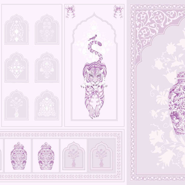 SHER KHAN | LAWN | MAUVE | WALLPAPER | NEW IN