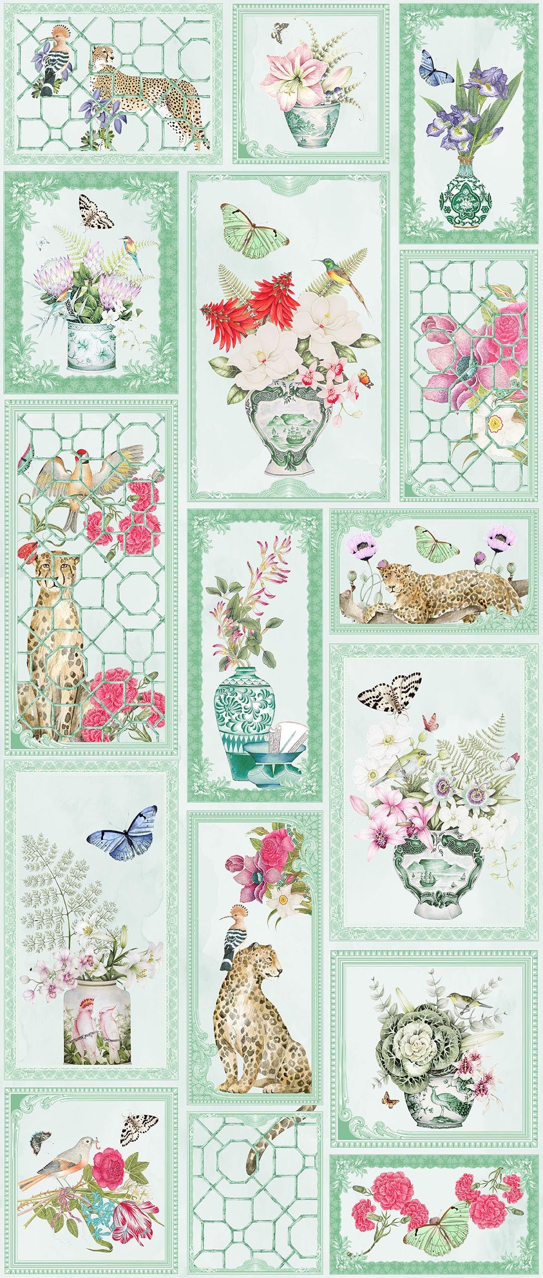 GINGER LILY | LAWN | MINT | WALLPAPER