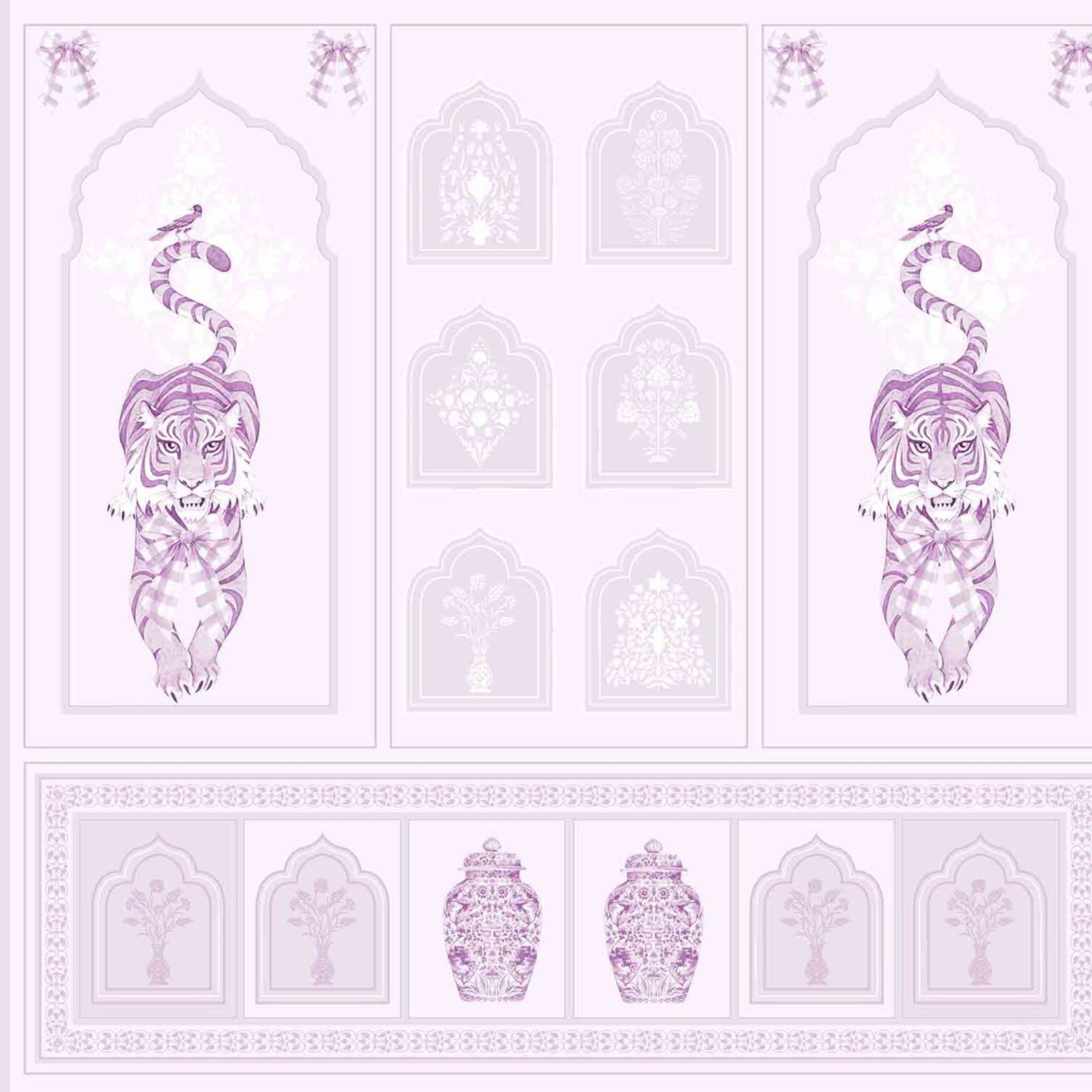 SHER KHAN | LAWN | MAUVE | WALLPAPER | NEW IN