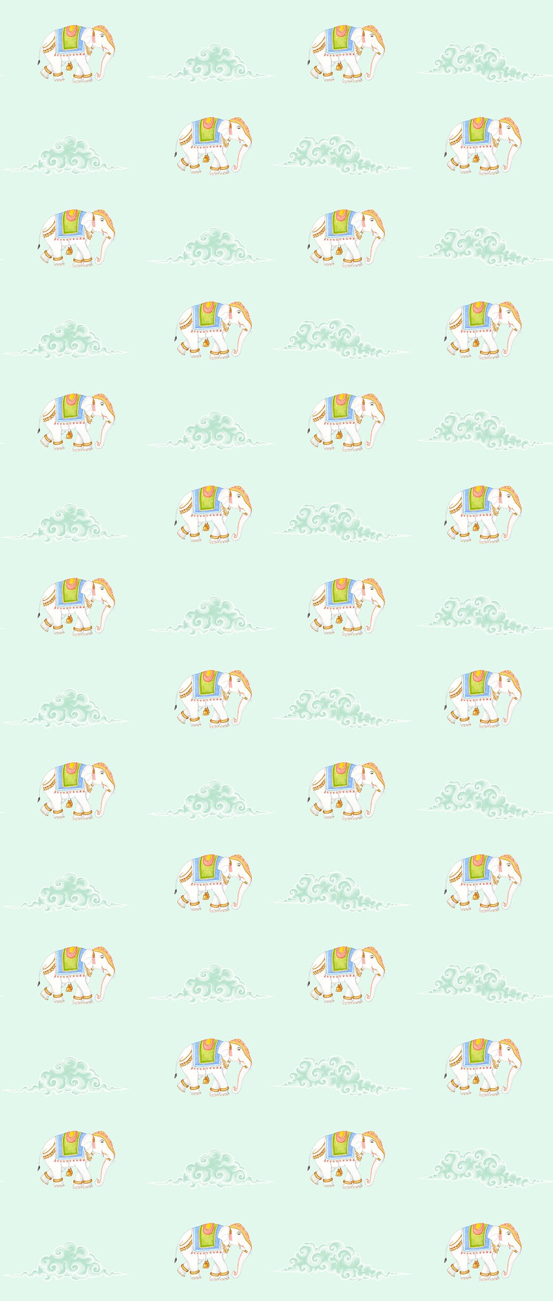 DÉJÀ VU | LAWN | MINT | WALLPAPER