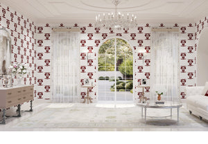 Chintamani | Gauze | Burgundy – Flock | Wallpaper