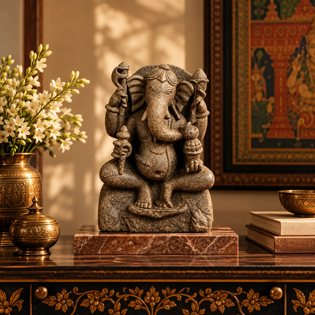 Stone Ganesha Carving 