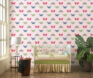 PAPILLON | LAWN | BLUSH | WALLPAPER