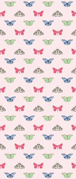 PAPILLON | LAWN | BLUSH | WALLPAPER