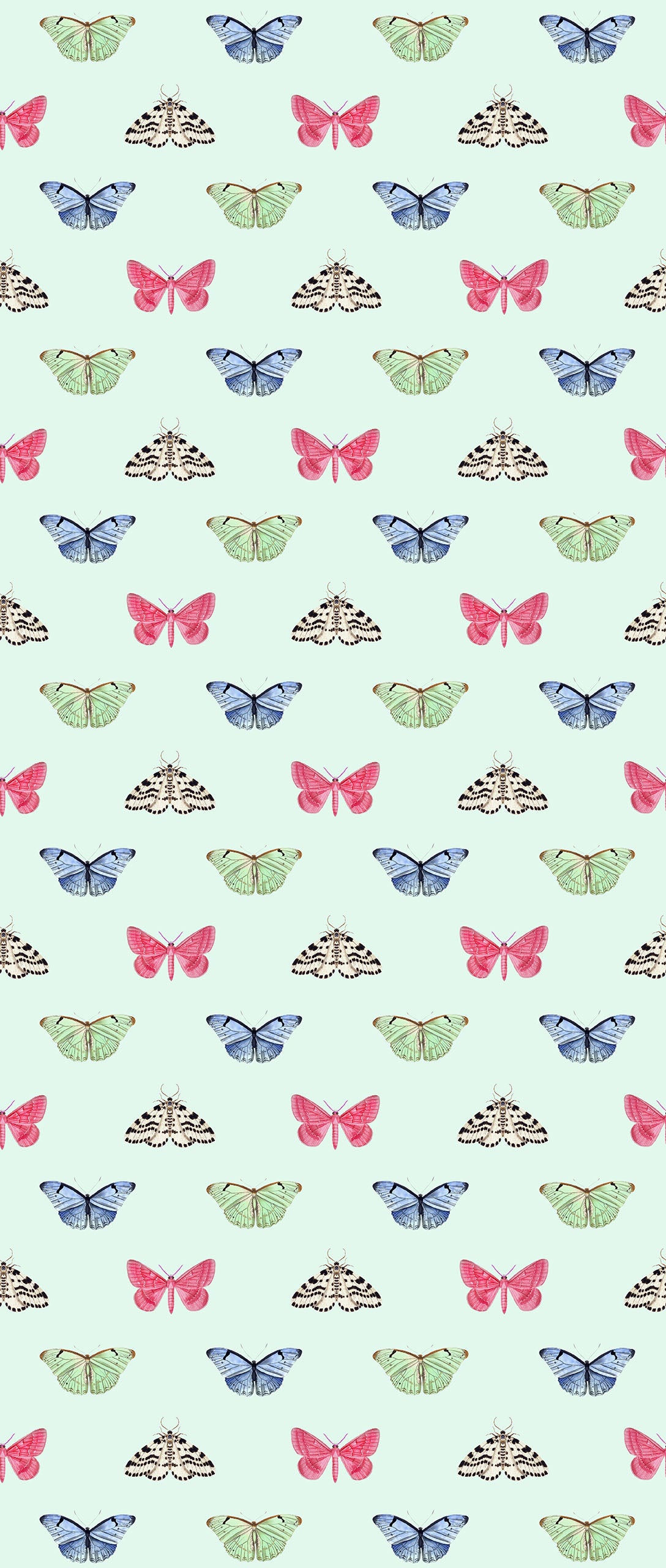 PAPILLON | LAWN | MINT | WALLPAPER