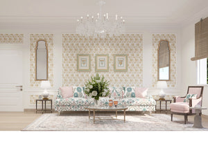 Angoori | Gauze | Beige – Flock | Wallpaper