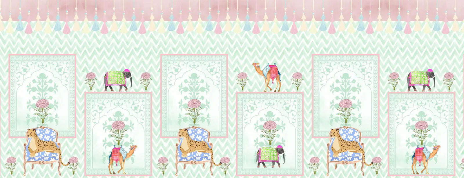 KARAVAAN | LAWN | MINT | WALLPAPER | NEW IN