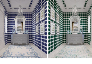 Tabriz | Gauze | Navy | Wallpaper