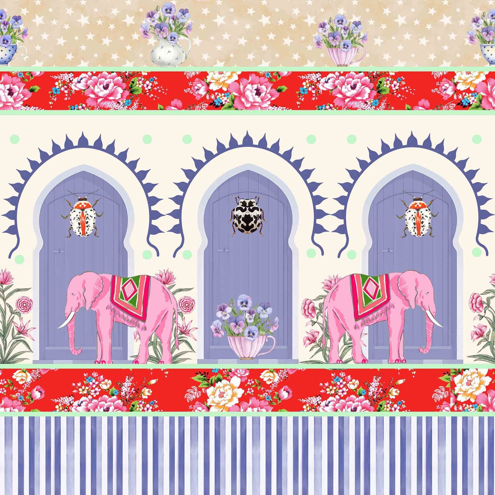 AANGAN | LAWN | MAUVE | WALLPAPER | NEW IN