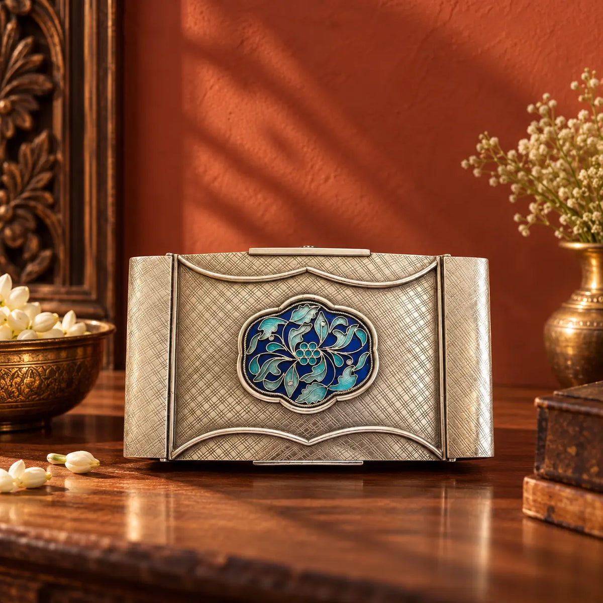 Arzaani
Silver Box with Meenakari Work Artefacts
Artifacts
South Indian artifacts
Indian artefacts