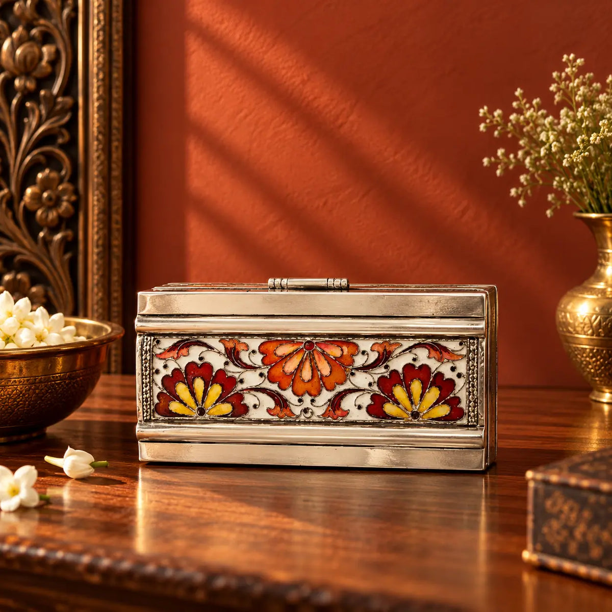 Arzaani
Silver Meenakari Box Artefacts
Artifacts
South Indian artifacts
Indian artefacts