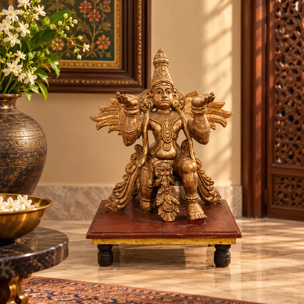 Arzaani
Wooden Garuda Gold Gilted Artefacts
Artifacts
South Indian artifacts
Indian artefacts