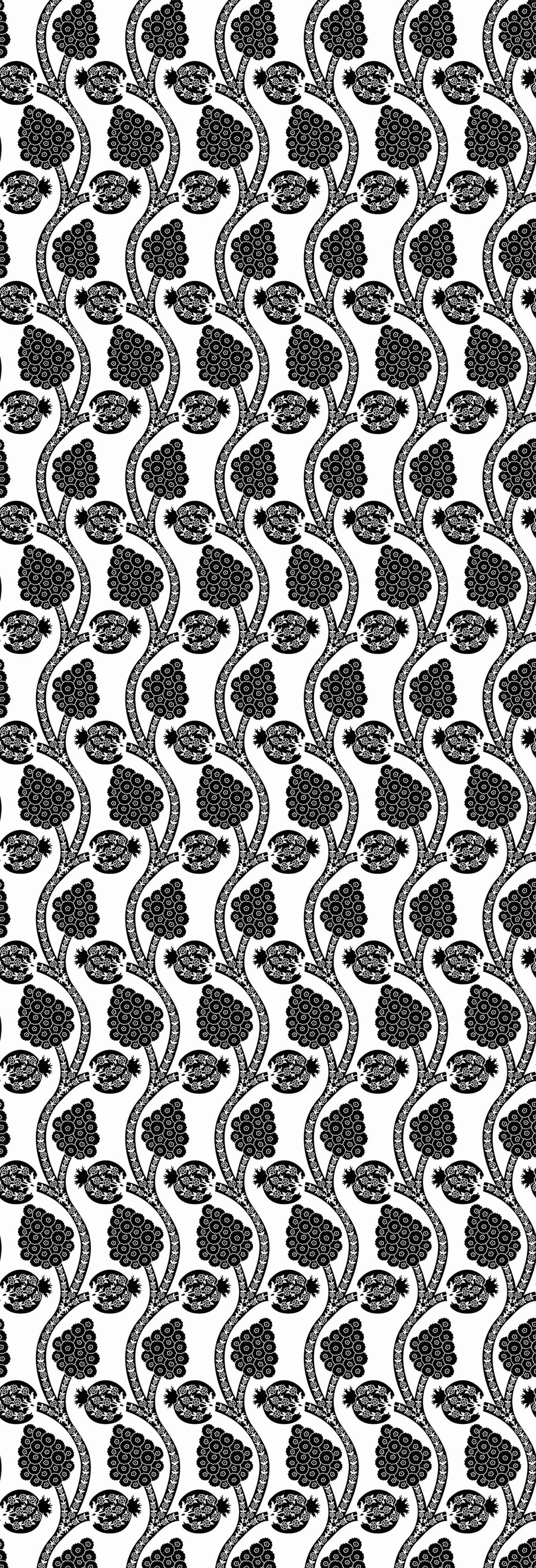 Angoori | Gauze | Black – Flock | Wallpaper